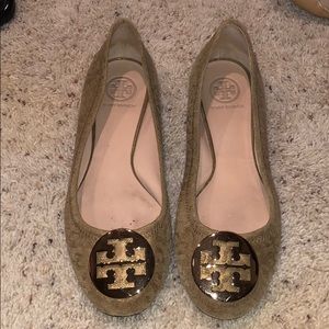 Tan cheetah Tory Burch flats